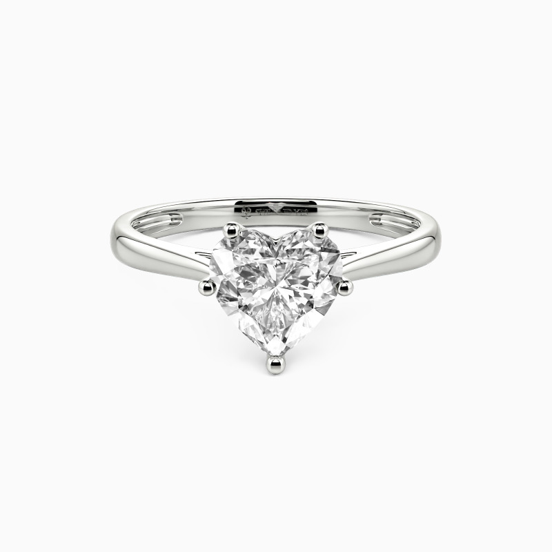 "I Promise to Be with You Forever" 1ct Heart Cut Solitaire Engagement Ring