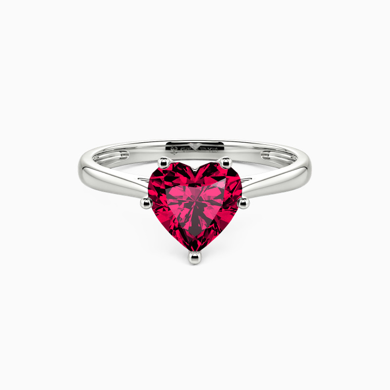 "I Promise To Be With You Forever" Heart Cut Solitaire Engagement Ring