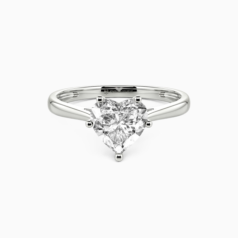 "I Promise To Be With You Forever" Heart Cut Solitaire Engagement Ring