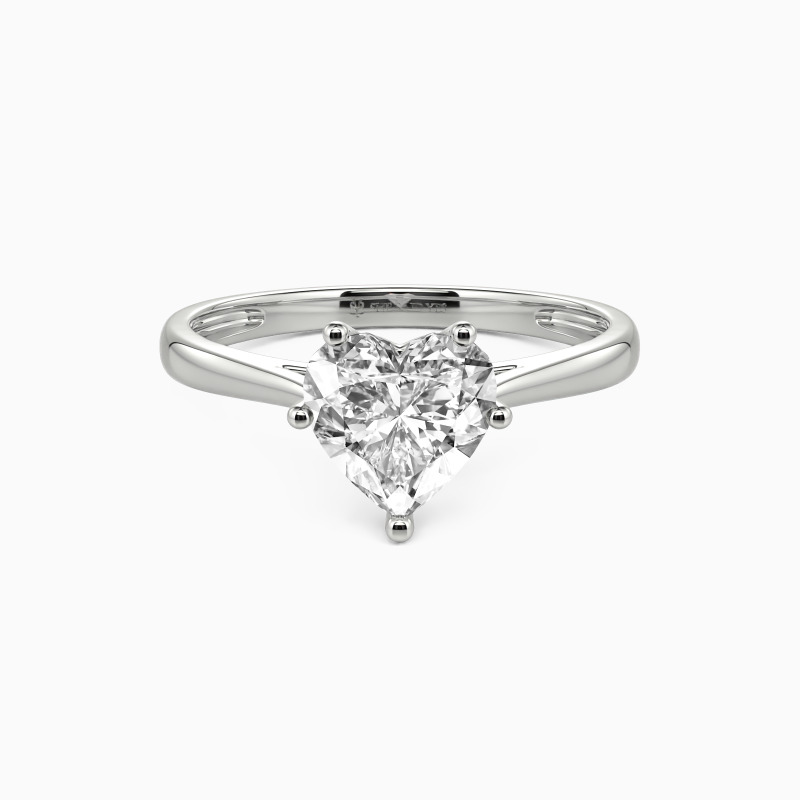 "I Promise To Be With You Forever" 1ct Heart Cut Solitaire Engagement Ring