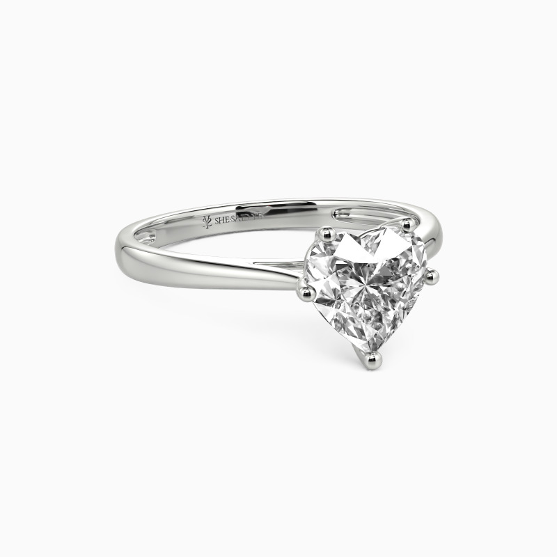 "I Promise To Be With You Forever" 1ct Heart Cut Solitaire Engagement Ring