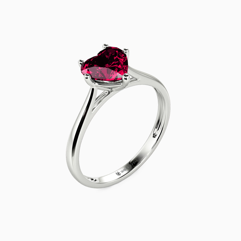 "I Promise To Be With You Forever" Heart Cut Solitaire Engagement Ring