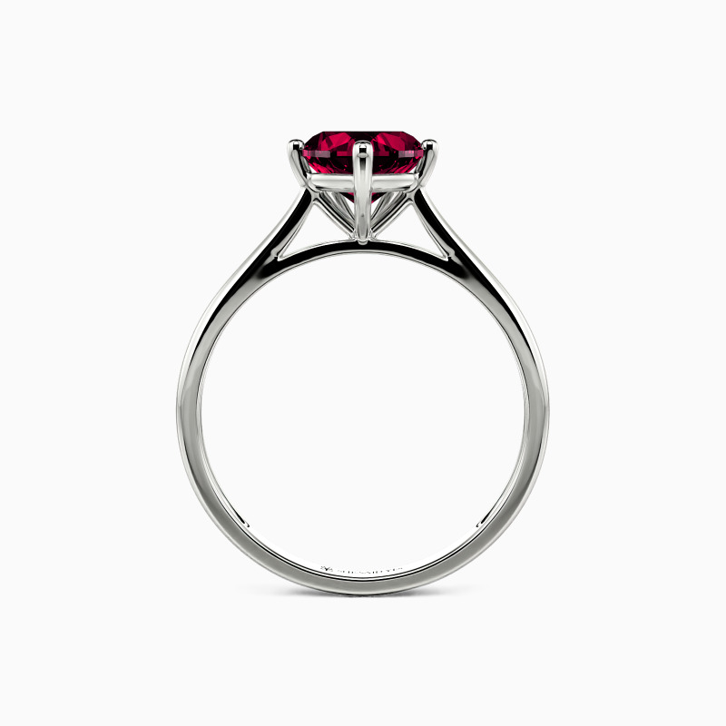 "I Promise To Be With You Forever" Heart Cut Solitaire Engagement Ring