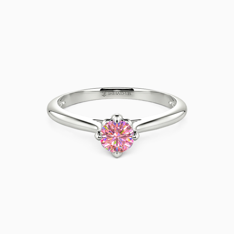 "Forever Iris" 0.3ct Round Cut Solitaire Engagement Ring