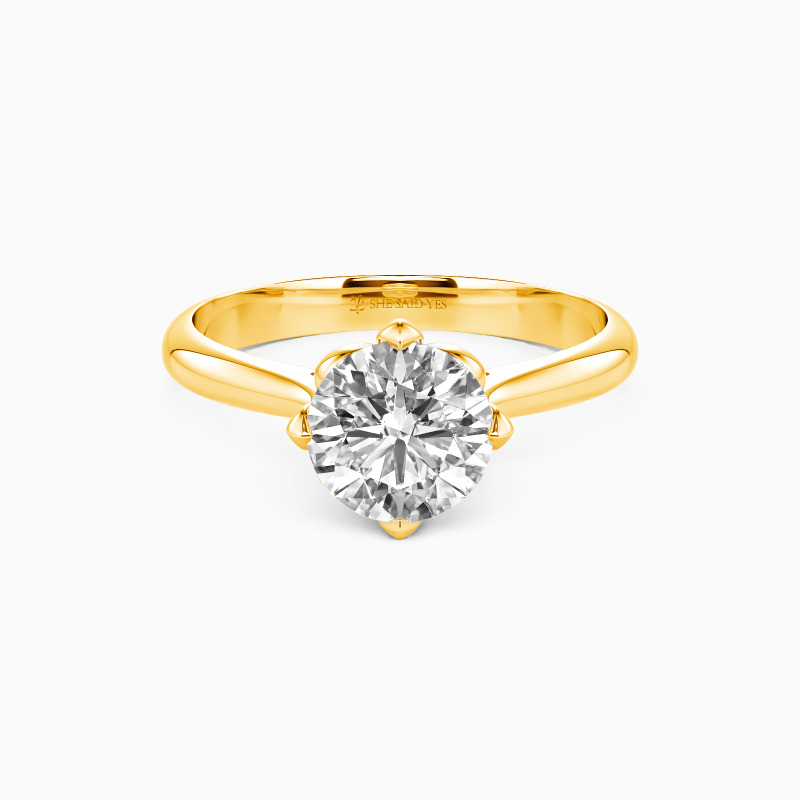 "Forever Iris" 1ct Round Cut Solitaire Engagement Ring