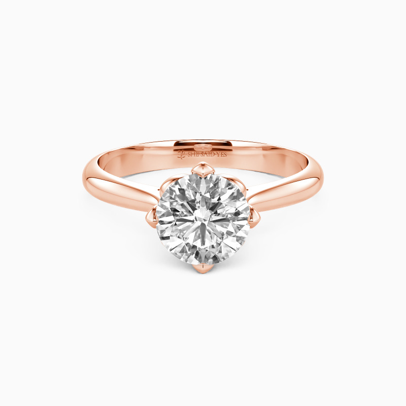 "Forever Iris" 1ct Round Cut Solitaire Engagement Ring