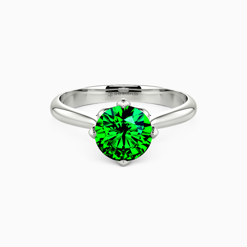 「永遠のアイリス」 ラウンドカット ソリティア 婚約指輪 1.0ct