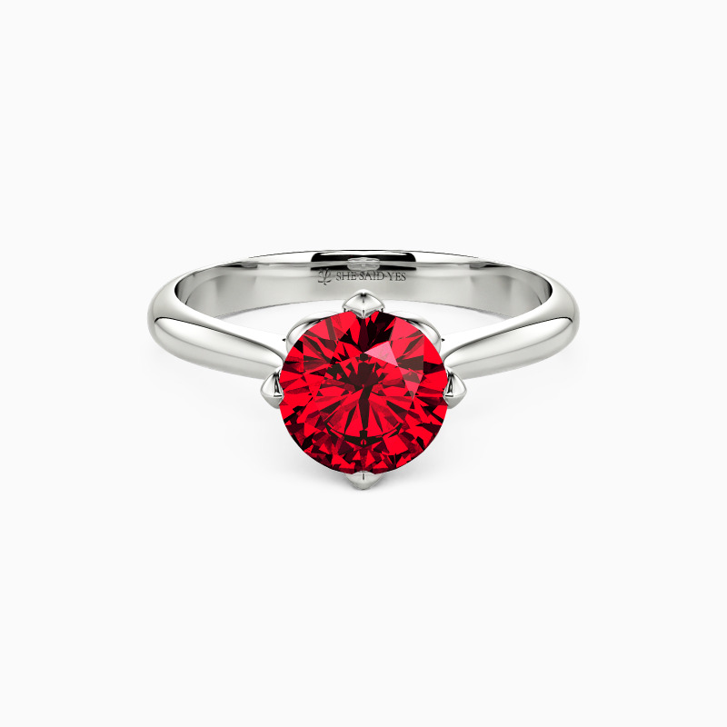 "Forever Iris" 1ct Round Cut Solitaire Engagement Ring
