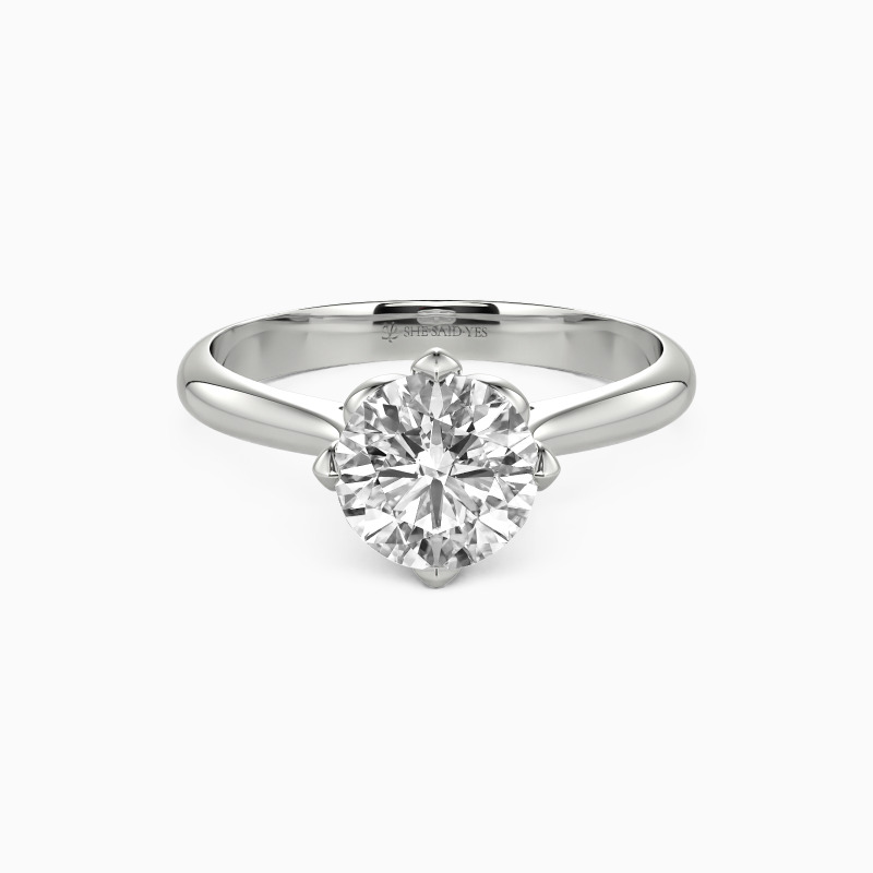 "Forever Iris" 1ct Round Cut Solitaire Engagement Ring