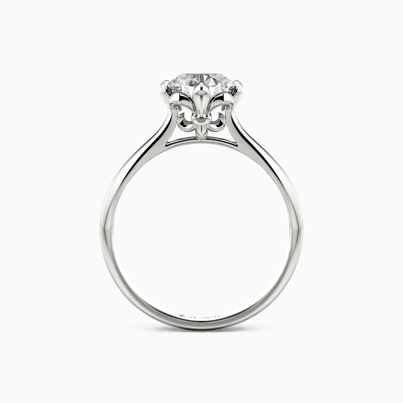 "Forever Iris" Round Cut Solitaire Engagement Ring