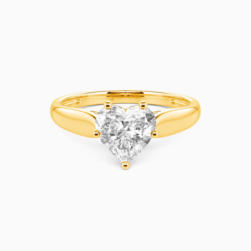 "Ich werde dich immer lieben" 0,8ct Herzschliff Solitär Verlobungsring