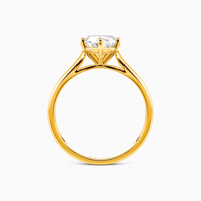 "Ich werde dich immer lieben" 0,8ct Herzschliff Solitär Verlobungsring