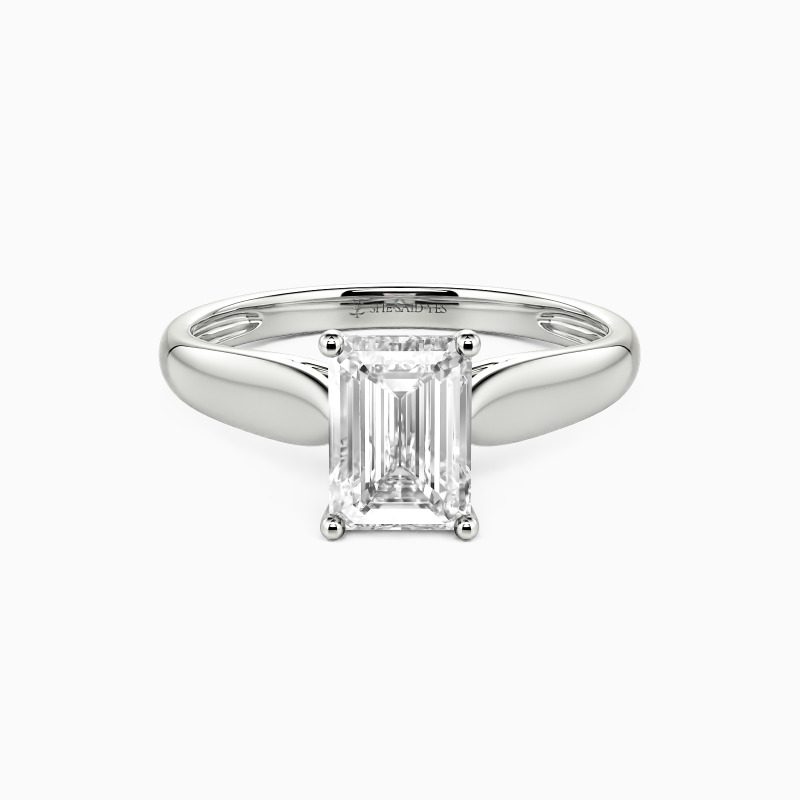 "Always Love You" 0.8ct Emerald Cut Solitaire Engagement Ring