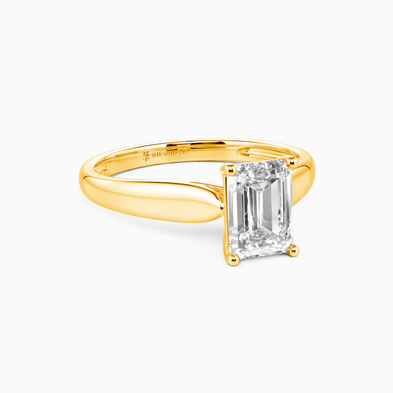 "Unendliche Liebe" 2ct Smaragd-Schliff Solitärring