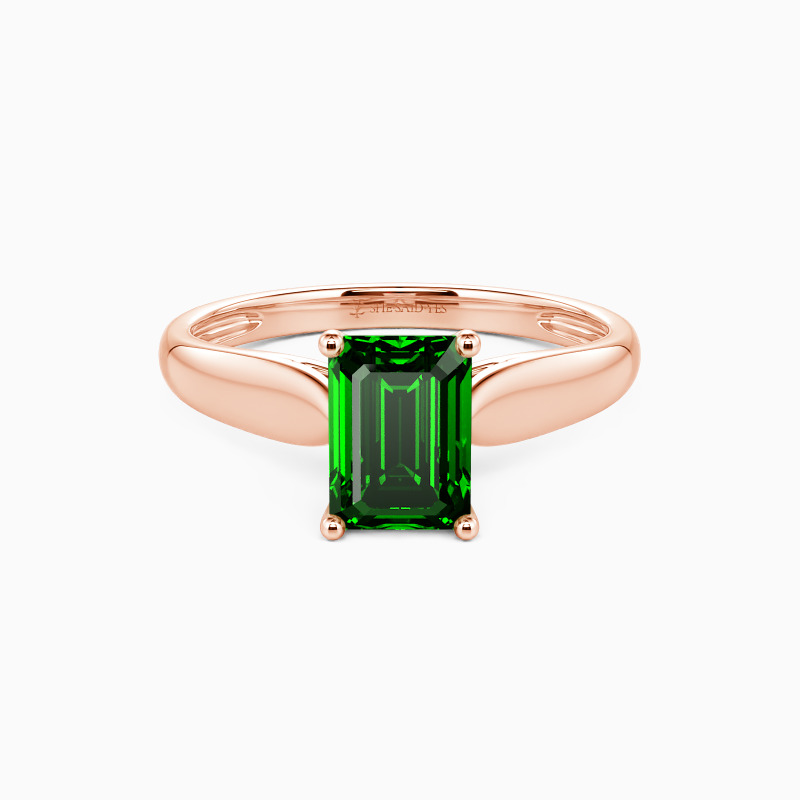 "Always Love You" 1ct Emerald Cut Solitaire Engagement Ring