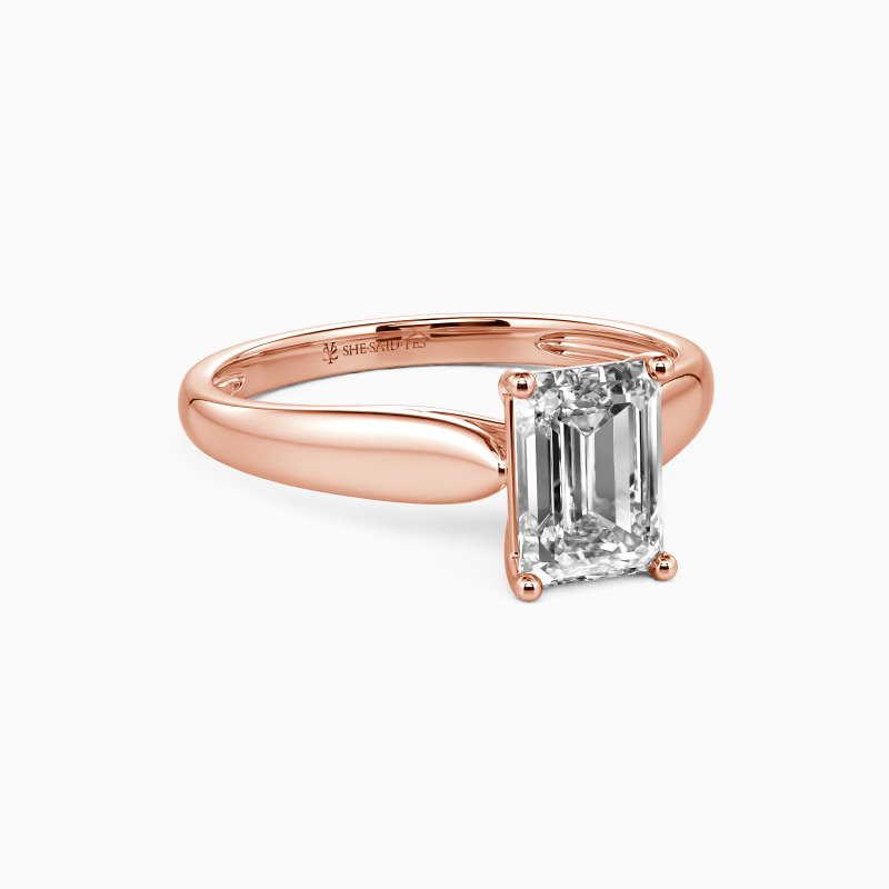 "Always Love You" Emerald Cut Solitaire Engagement Ring