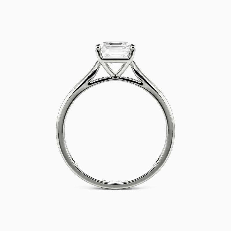 "Ich werde dich immer lieben" 2ct Asscher-Schliff Solitär Verlobungsring