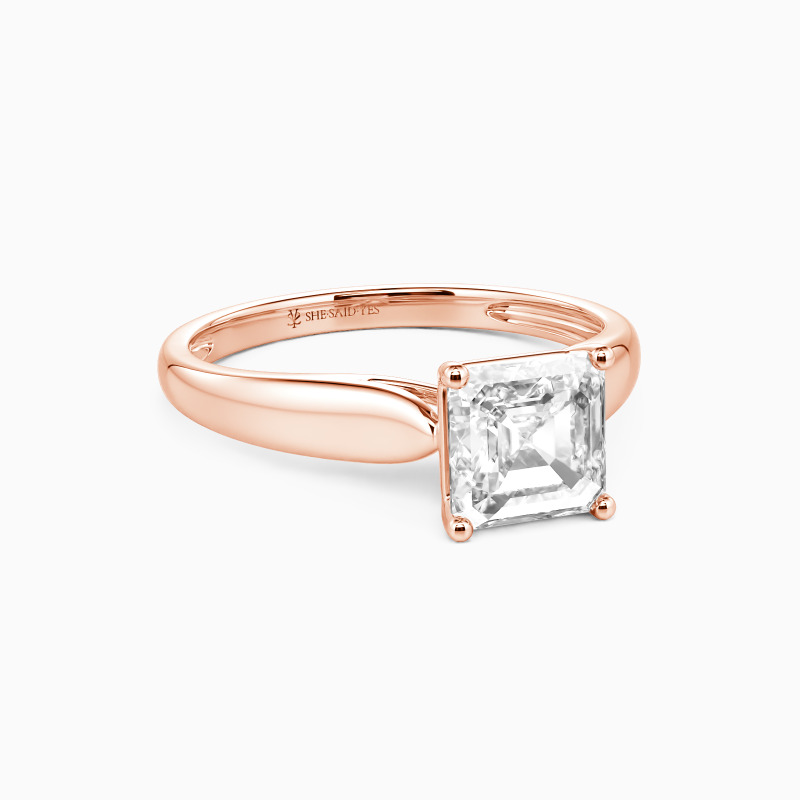 "Always Love You" 2.5ct Asscher Cut Solitaire Engagement Ring