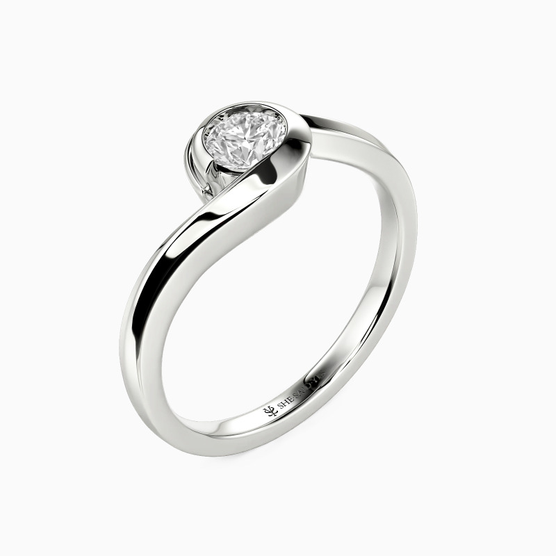 "Our True Destiny" 0.3ct Round Cut Solitaire Engagement Ring