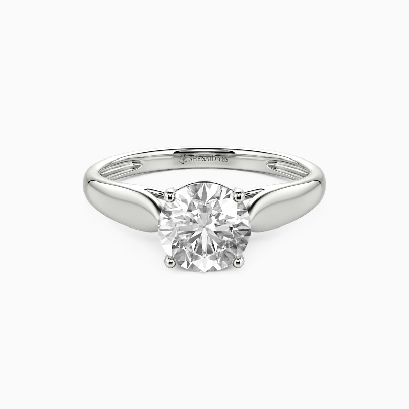 "Always Love You" 0.8ct Round Cut Solitaire Engagement Ring