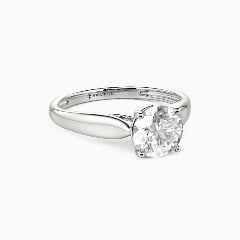 "Always Love You" 0.8ct Round Cut Solitaire Engagement Ring