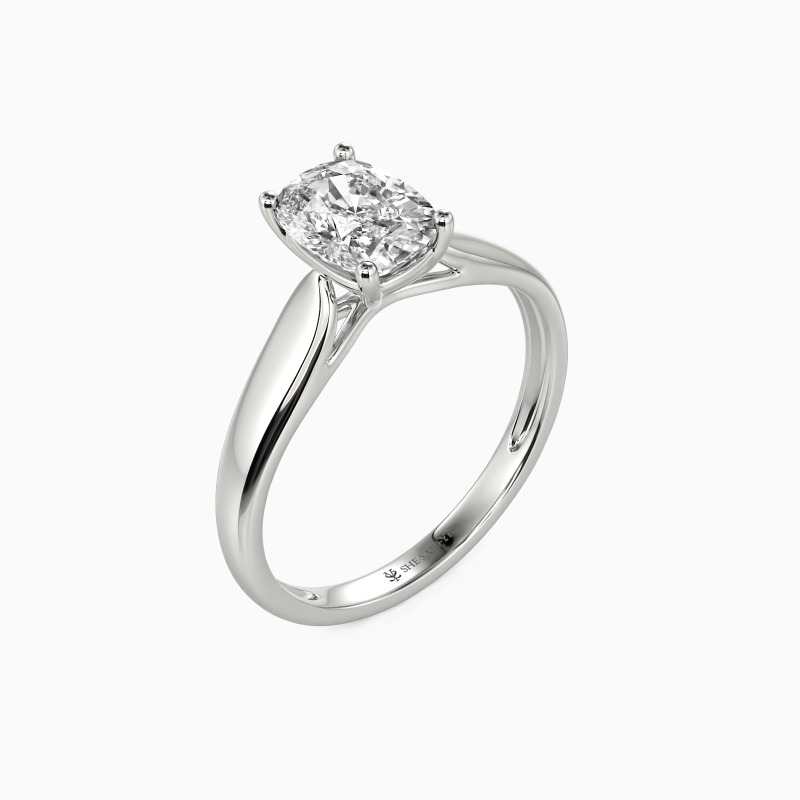 "Always Love You" Fat Oblong Solitaire Engagement Ring