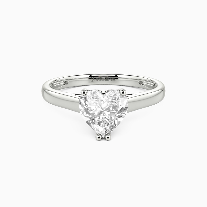 "Love Story" 0.5ct Heart Cut Solitaire Engagement Ring