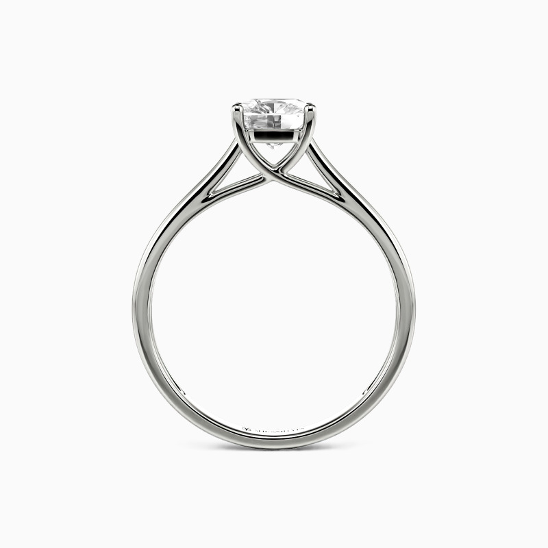 "Love Story" 0.8ct Cushion Cut Solitaire Engagement Ring
