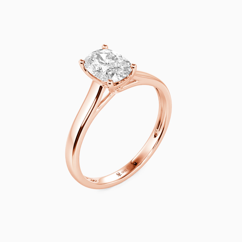 "Love Story" 0.8ct Elongated Cushion Solitaire Engagement Ring