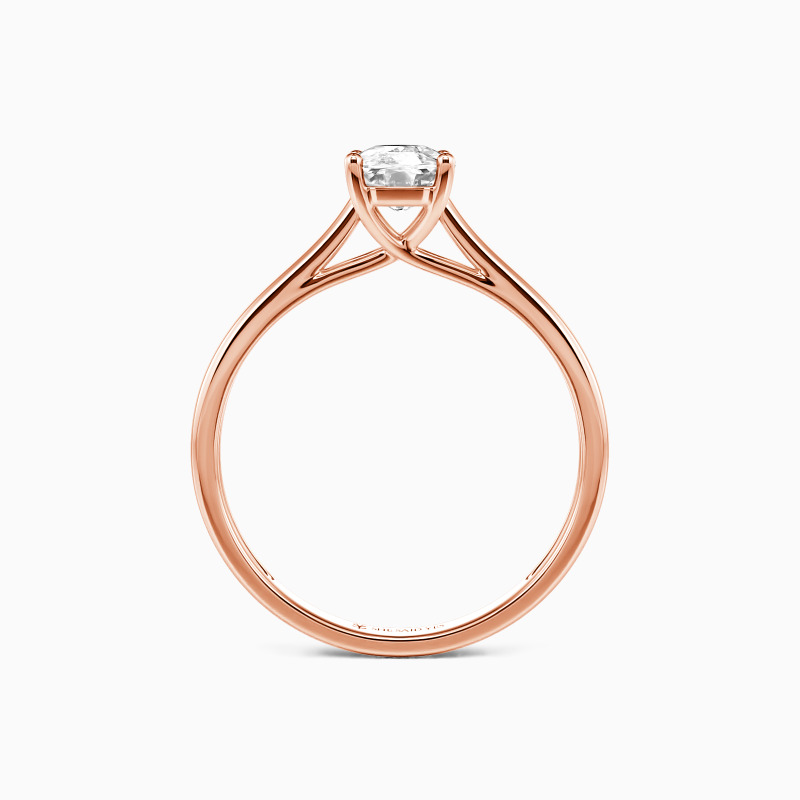 "Love Story" 0.8ct Elongated Cushion Solitaire Engagement Ring