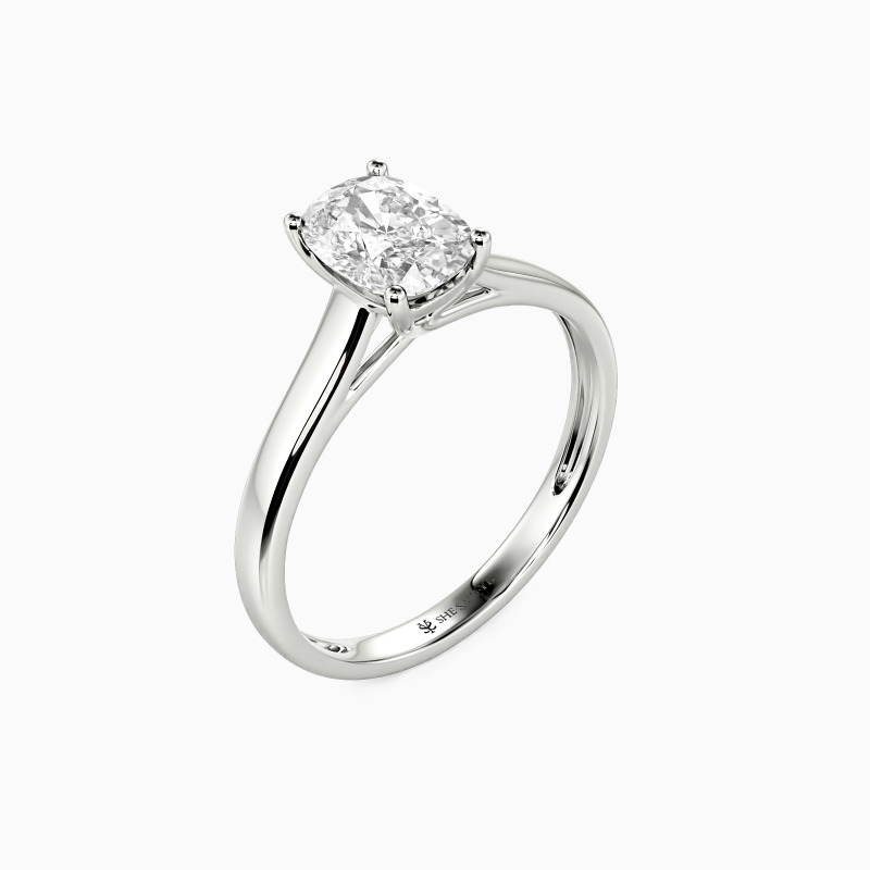 "Liebesgeschichte" 3ct Langkissen-Schliff Solitär Verlobungsring