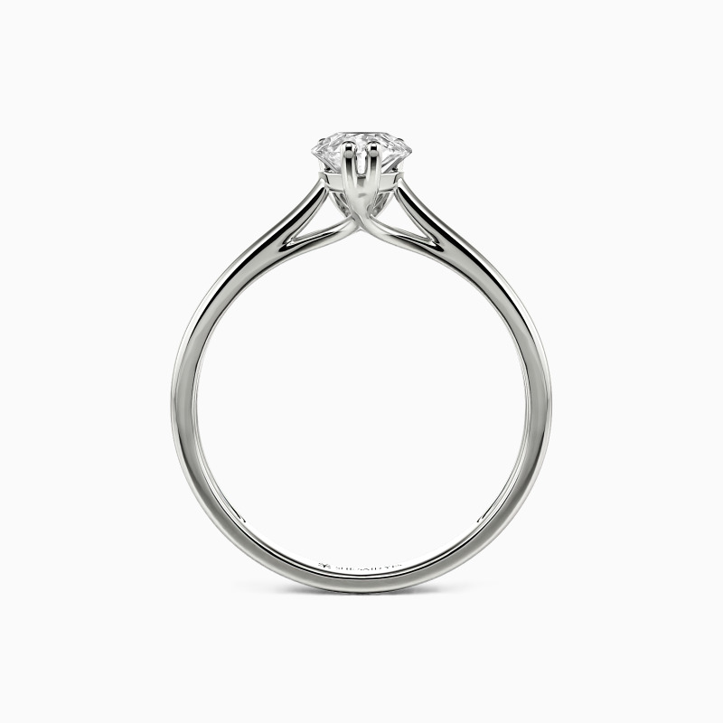 "Love Story" 0.5ct Pear Cut Solitaire Engagement Ring