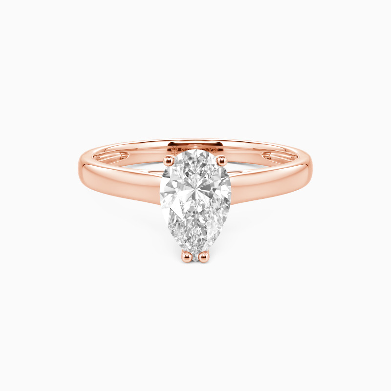 "Love Story" 0.8ct Pear Cut Solitaire Engagement Ring