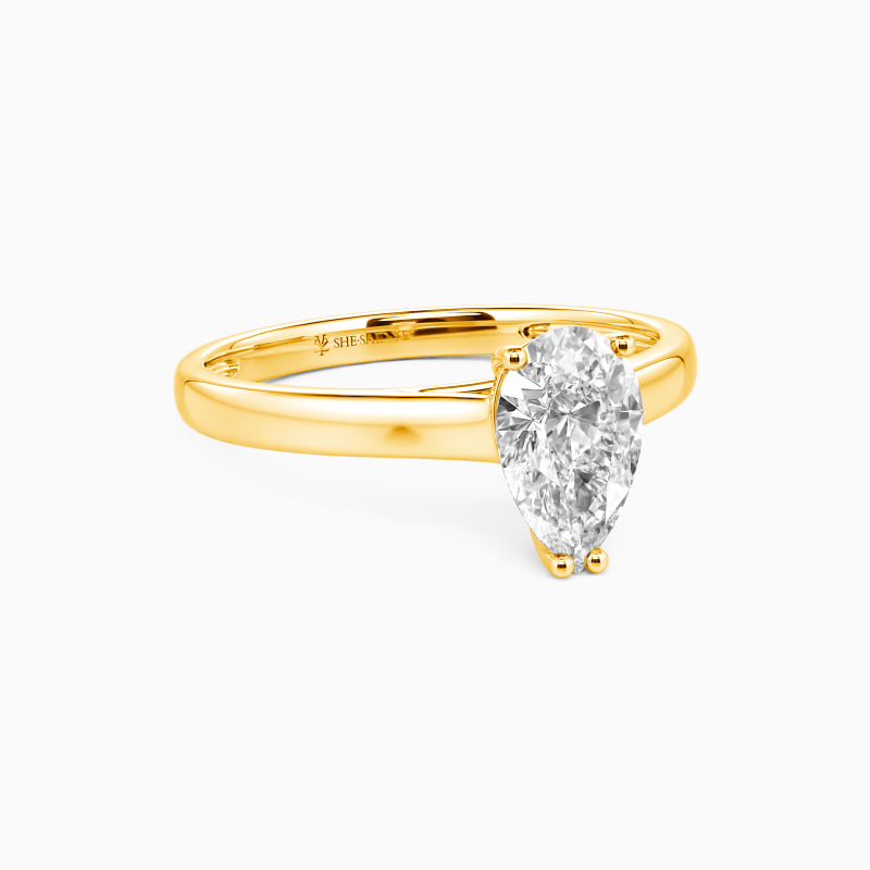"Liebesgeschichte" 1,5ct Birnenschliff Solitär-Verlobungsring