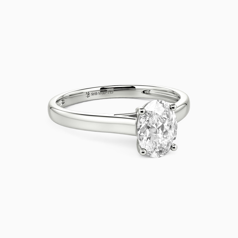 "Love Story" 1.5ct Oval Cut Solitaire Engagement Ring