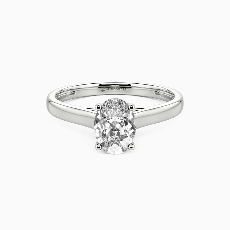 "Love Story" 1ct Oval Cut Solitaire Engagement Ring
