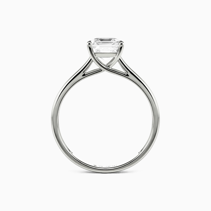 "Love Story" 0.8ct Asscher Cut Solitaire Engagement Ring