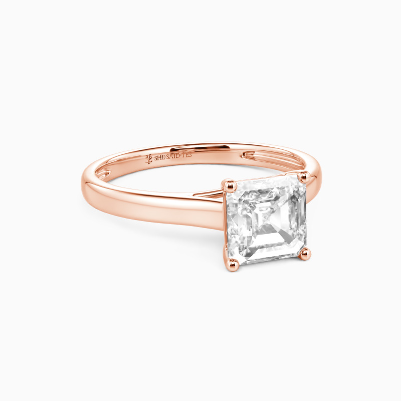 "Love Story" 1.5ct Asscher Cut Solitaire Engagement Ring