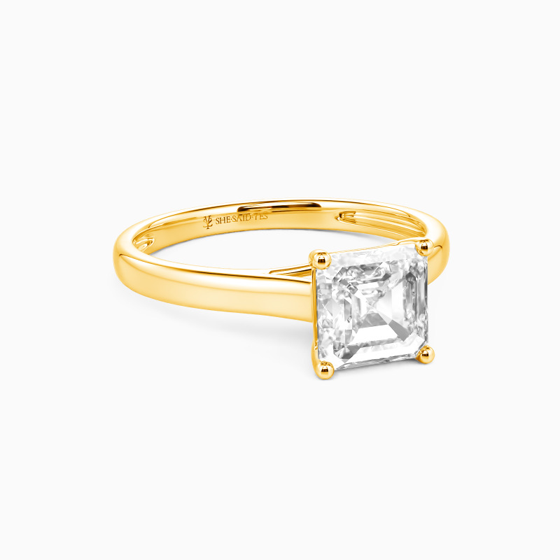 "Love Story" 2ct Asscher Cut Solitaire Engagement Ring