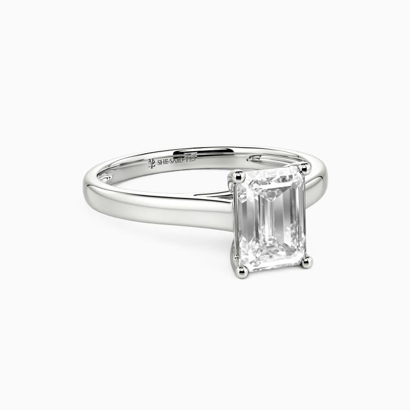 "Love Story" 2ct Emerald Cut Solitaire Engagement Ring