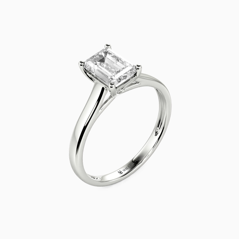 "Love Story" 2ct Emerald Cut Solitaire Engagement Ring