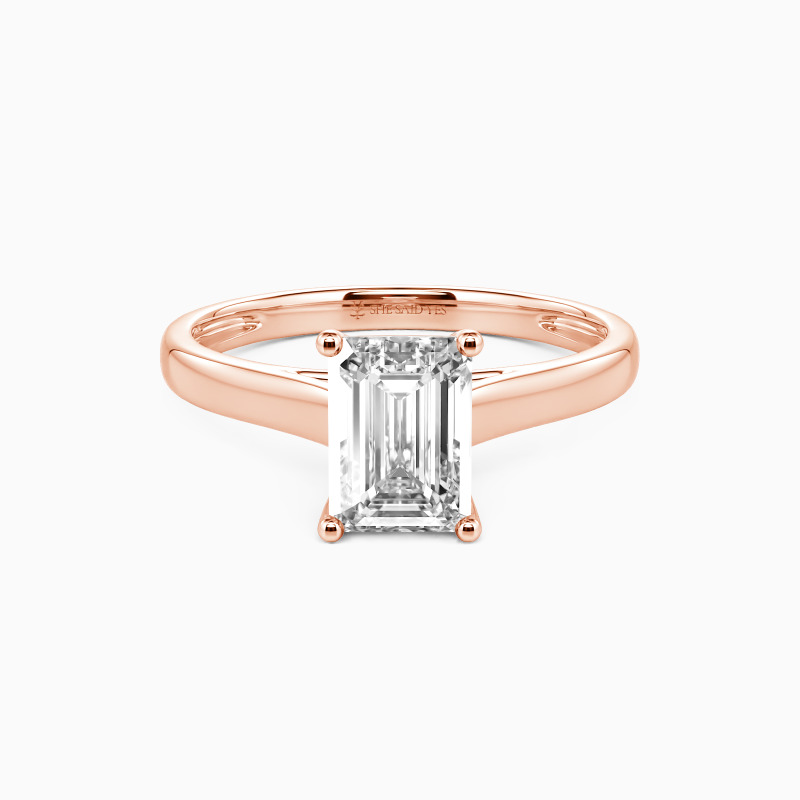 "Love Story" Emerald Cut Solitaire Engagement Ring