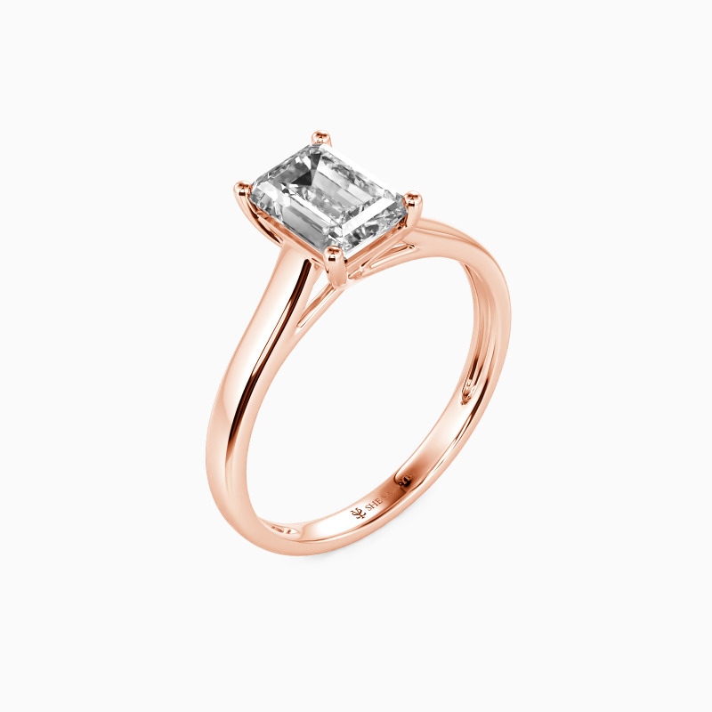 "Love Story" Emerald Cut Solitaire Engagement Ring