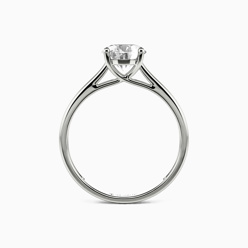 "Love Story" 0.8ct Round Cut Solitaire Engagement Ring