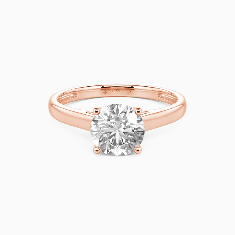 "Liebesgeschichte" 1,2ct Rundschliff Solitär-Verlobungsring