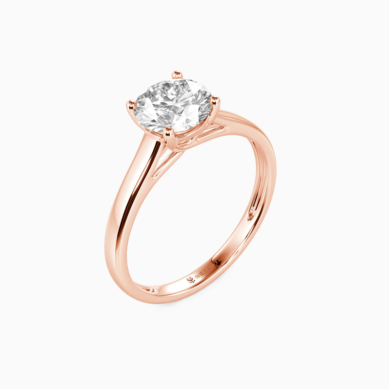 "Liebesgeschichte" 1,2ct Rundschliff Solitär-Verlobungsring