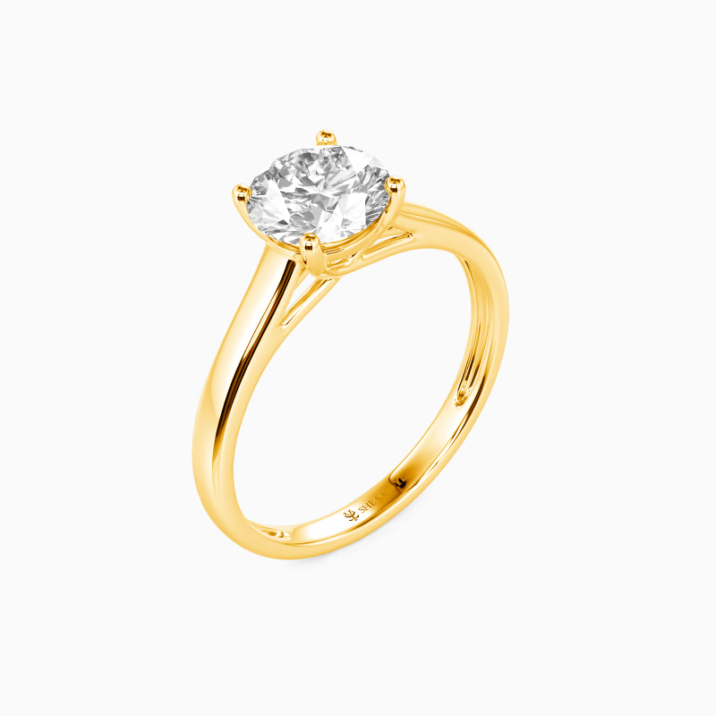 "Love Story" 1.5ct Round Cut Solitaire Engagement Ring