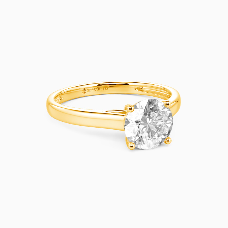 "Love Story" 3ct Round Cut Solitaire Engagement Ring