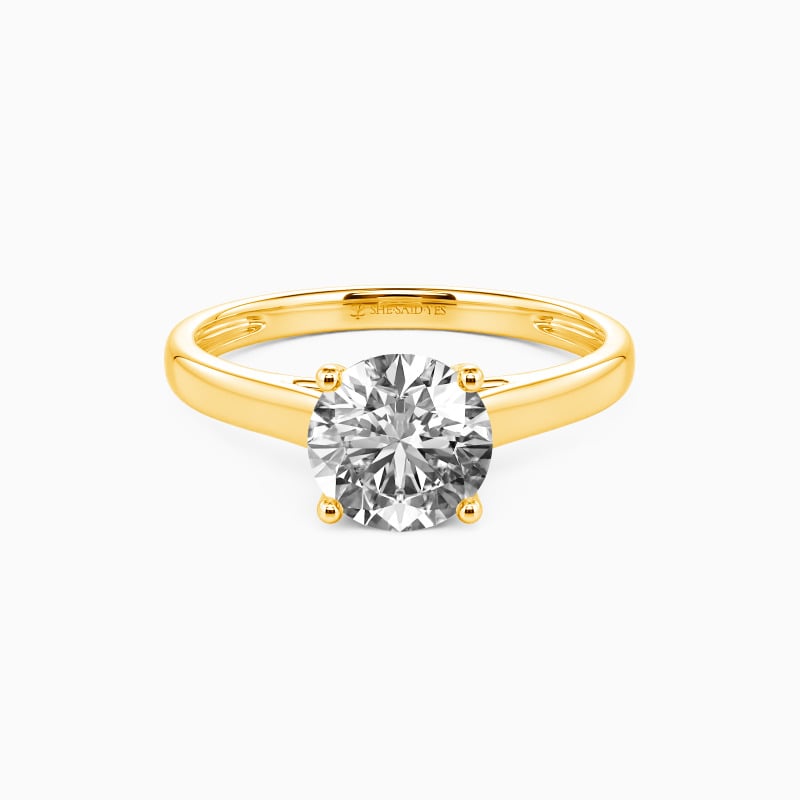 "Love Story" Round Cut Solitaire Engagement Ring