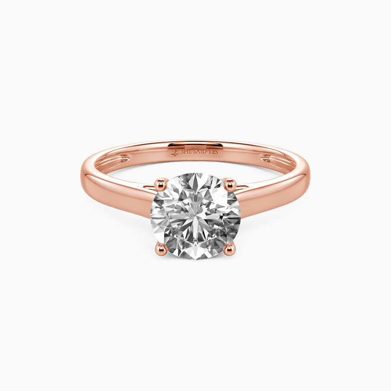 "Love Story" Round Cut Solitaire Engagement Ring